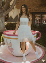 A-Line Sleeveless Short/Mini Tulle Homecoming Dresses