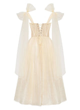 A-Line Sweetheart Tulle Homecoming Dresses With Bow(s)/Rhinestone