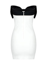 Sheath Strapless Sleeveless Short/Mini Homecoming Dresses With Bow(s)