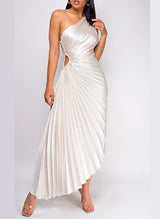 Sheath/Column One-Shoulder Asymmetrical Homecoming Dresses With Pleated