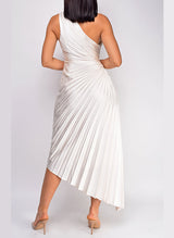Sheath/Column One-Shoulder Asymmetrical Homecoming Dresses With Pleated