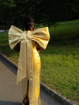 Pretty Yellow Halter Sweetheart Sleeveless Wedding Dresses Sheath Gem With Bow Knot