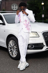 Latest White Coat 3 Pieces One Button Prom Suits Shawl Lapel Homecoming Tuxedo