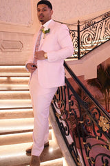 Glamorous 2 Pieces Shawl Label Prom Men Suits One Button Prom Tuxedo