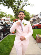 Glamorous 2 Pieces Shawl Label Prom Men Suits One Button Prom Tuxedo