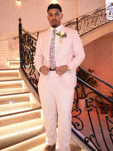 Glamorous 2 Pieces Shawl Label Prom Men Suits One Button Prom Tuxedo