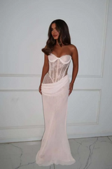 White Sweetheart Mermaid Lace Floor Length Wedding Dresses