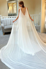 Exquisite Straps Satin V-Neck Mermaid Wedding Dresses Sleeveless Open Back With Ribbons