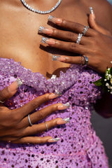 Dazzling Lilac Sweetheart Strapless Sleeveless Sequins Wedding Dresses Mermaid Beads With High Split