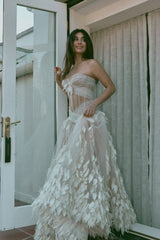 Timeless Sweetheart Strapless Sleeveless Tulle Evening Dresses A-Line With Lace-Up Back