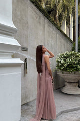 Graceful Strapless Sleeveless Chiffon Evening Dresses Long With Pleats