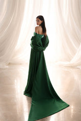 Glamorous Emerald Green Halter Sleeveless Mermaid Evening Dresses Side Split With Pleats