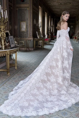 Glamorous Strapless Sleeveless Lace Mermaid Evening Dresses Column With Detachable Overskirt