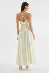 Graceful Sleeveless Chiffon Evening Dresses A-Line With Pleats Flower
