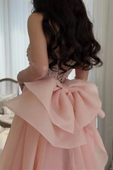 Dazzling Dusty Rose Strapless Sleeveless Mermaid Evening Dresses Gem Sheath With Lace-Up Back