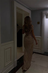 Charming off The Shoulder Mermaid Evening Dresses Floor Length With Zipper Pleats