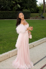 Glamorous Pink Sweetheart Strapless Sleeveless Evening Dresses Floor Length With Pleats