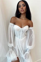 Pretty Sweetheart Strapless Evening Dresses Side Split With Detachable Sleeves Pleats