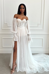 Pretty Sweetheart Strapless Evening Dresses Side Split With Detachable Sleeves Pleats
