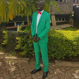 Amazing Green Simple Notched Lapel Bespoke Mens Suits Sale Online-Dbrbridal
