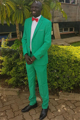 Amazing Green Simple Notched Lapel Bespoke Mens Suits Sale Online-Dbrbridal