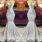 Amazing Mermaid Long Evening Prom Dress On Sale Sequins-Dbrbridal