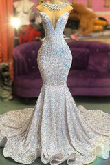 Amazing Mermaid Long Evening Prom Dress On Sale Sequins-Dbrbridal
