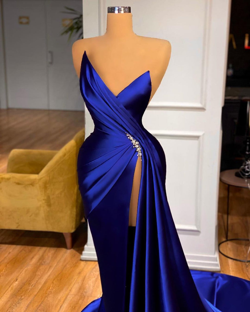 Amazing Royal Blue Prom Dress Mermaid Long Ball Dresses With Split Swe Dbrbridal Amazing Royal Blue Prom Dress Mermaid Long Ball Dresses With Split Swe Dbrbridal