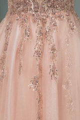 Amazing Sequins Long Evening Prom Dress Floor Length V-Neck-Dbrbridal