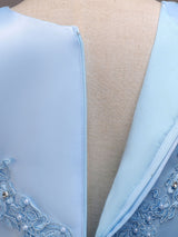 Baby Blue Lace Tulle Princess Tutu Embroidered Kids Ball Gown Dress-Dbrbridal