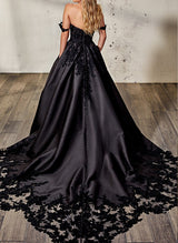 Ball-Gown Elegant Sweetheart Sleeveless Court Train Wedding Dresses Lace-Dbrbridal