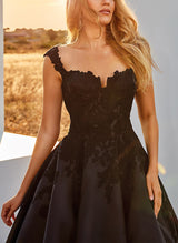 Ball-Gown Elegant Sweetheart Sleeveless Court Train Wedding Dresses Lace-Dbrbridal