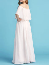 Bateau Neck Chiffon Sleeveless A-line Bateau Neck Kids Party Dresses-Dbrbridal