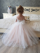 Beautiful Cap Sleeves Princess Flower Girl Dress Online-Dbrbridal