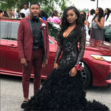 Bespoke Two Piece Prom Suit with Black Lapel-Dbrbridal