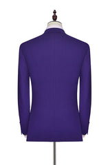 Black Silk Peak Lapel Three Piece Wedding Tuxedos Mens Suits with Vest for Prom-Dbrbridal