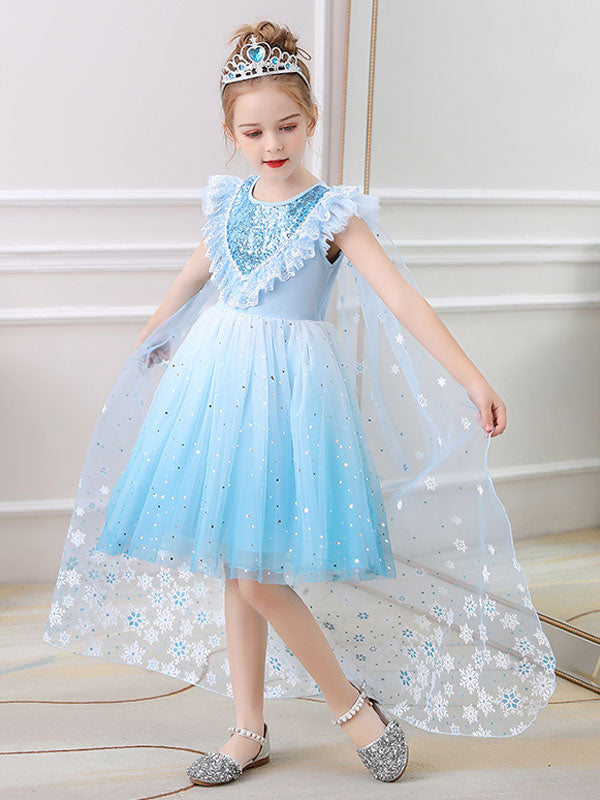 Blue Jewel Neck Lace Sleeveless Short Princess Dress Kids Social Party Dbrbridal Blue Jewel Neck Lace Sleeveless Short Princess Dress Kids Social Party Dbrbridal