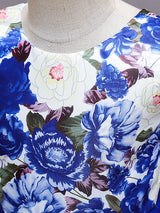 Blue Jewel Neck Sleeveless Lace Polyester Cotton Tulle Embroidered Kids Party Dresses-Dbrbridal