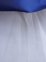 Blue Jewel Neck Sleeveless Lace Polyester Cotton Tulle Embroidered Kids Party Dresses-Dbrbridal