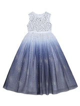 Blue Jewel Neck Sleeveless Polyester Tulle Lace Polyester Cotton Embroidered Kids Party Dresses-Dbrbridal