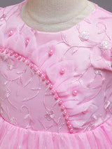 Blue Teenage Girls Dress Summer Children Party Elegant Princess Long Tulle Baby Girls Kids Lace Wedding Ceremony Dresses-Dbrbridal