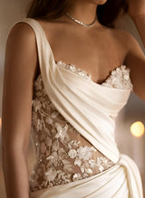 Boho Garden Lace Sleeveless Summer Beach Wedding Dresses Appliques Lace Sweep Train-Dbrbridal