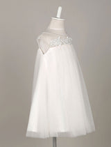 Boho Tulle Lace Illusion A-line Toddler'S Dinner Swing Dress-Dbrbridal