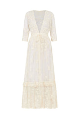 Boho Wedding Dress Suit Chic V-Neck Long Lace Multilayer Bridal Gown Dress And Outfit-Dbrbridal