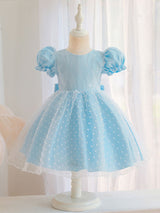 Cameo Brown Jewel Neck Short Sleeves Formal Kids Pageant flower girl dresses-Dbrbridal