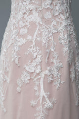 Casual Wedding Dress Mermaid Jewel Neck Short Sleeves Long Customized Lace Bridal Gowns With Train-Dbrbridal