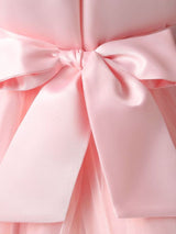 Champagne Color Jewel Neck Sleeveless Flowers Kids Party Dresses Princess Dress-Dbrbridal