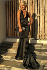 Chic Black V-Neck Mermaid Formal DressesLong Party Gown-Dbrbridal
