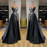 Chic Crystal Long Prom Dress With Split On Sale Sweetheart-Dbrbridal