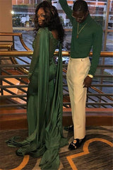 Chic Round Neck Long Sleeves Appliques Mermaid Formal Dresses-Dbrbridal